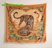 Hermès Inspired Jungle Leopard Print Flannel Throw Blanket IMG_5216